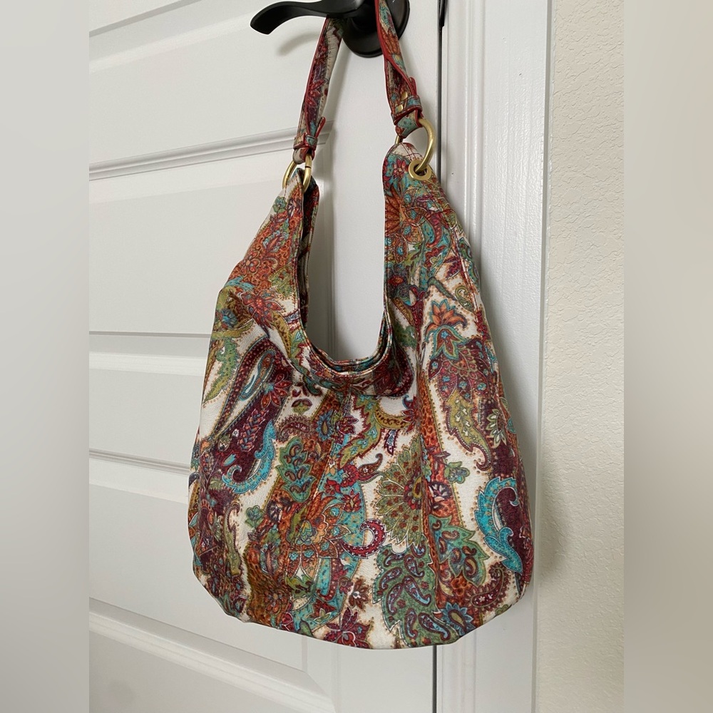 Hobo multi color Paisley Gardner shoulder bag